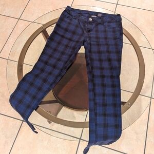 Black and Blue Plaid Pants